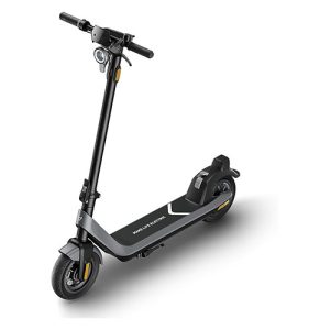 An electric scooter is shown on a white background. Scooter Advice 360