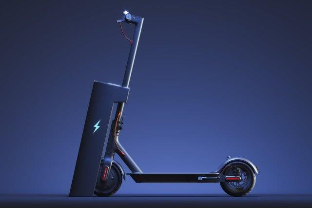 Xiaomi's electric scooter is shown on a blue background. Scooter Advice 360