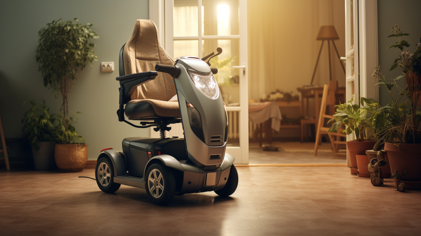 A small electric scooter sits quietly in a living room. Scooter Advice